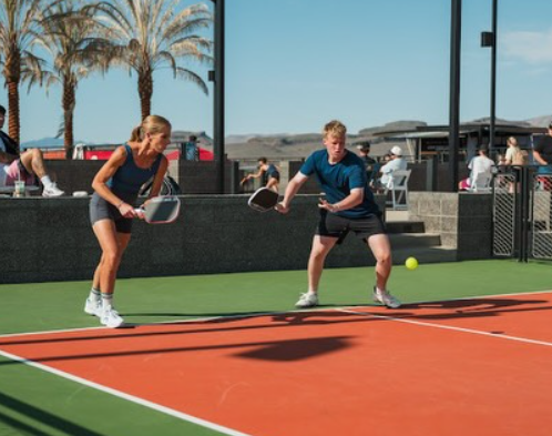 Pickleball Coach Liz Boydston playing